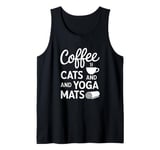 Funny Coffee Cats & Yoga Mats Mindful Workout Tank Top