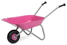 Brouette metal rose Girly Fille 80x38x41cm - Benne 25 Kg max - Jouet enfant