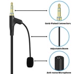Geekria Boom Mic Headphones Cable for Skullcandy Hesh3, Hesh2 (Black 5.6FT)