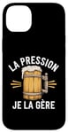 Coque pour iPhone 14 Plus La Pression, Je La Gère Humour Bière Apéro Alcool Drôle