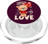 Valentine's day, teddy bear with heart PopSockets PopGrip for MagSafe