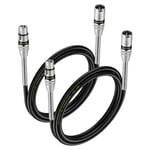 Cable XLR 1m,2 paquet Ressort Métallique SR Design Cable Microphone XLR Male Femelle Compatible avec Microphone Enceinte Caméra Table de Mixage Amplificateur Audio Studio Enregistrement