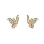 Disney Boucles d'oreilles à tige en forme d'éléphant Dumbo pour filles, taille unique, Laiton, Pas de gemme