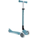 Trottinette 3 roues pliable - GLOBBER - PRIMO FOLDABLE PLUS LIGHTS - Bleu aqua - Roues lumineuses - 2 à 9 ans - 50 Kg