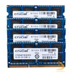 Crucial 4x 8GB 2Rx8 PC3-12800S SODIMM RAM Laptop Memory Intel DDR3 1600Mhz ，。