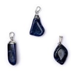 Sodalite Gemstone Pendant Pin Drilled Cap 5 Pc ±2-3 Cm