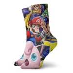 LREFON Chaussettes de Compression Kirby Su-per Mario Chaussettes équipage drôle décontracté Unisexe Impression Cheville Sport Chaussette