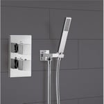 Lotus 1 Way Square Hand Held Concealed Thermostatic Mixer Valve Shower