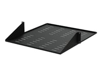 Startech.Com 2U Vented 19" 2-Post Network Rack Cabinet Shelf, 20In Deep Center Mount Cantilever Tray Rackmount Shelf For Av/Data Equipment Enclosure With Cage Nuts & Screws 75Lb Capacity - 2U Fixed Rack Shelf (Cabshf2postv2) - Hylla För Rack - Svart