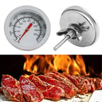 Grill / Ugn termometer - 50-500 grader - Rostfritt stål - Mät temperaturen i grillen