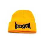 Chapeau Tricoté Style De Broderie Mode Hip Hop Chapeau Unisexe Mode Adulte Bonnets Casquette-Orange