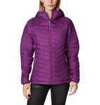 Columbia Powder Lite Hooded Jacket, Doudoune À Capuche Femme, Plum, Taille XS