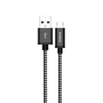 iKaku KSC-107 Micro USB lataus- ja tiedonsiirtokaapeli 1m musta