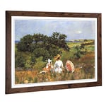 Big Box Art Framed Print of William Merritt Chase The Fairytale Design | Wall Art Picture | Home Decor for Kitchen, Living Room, Bedroom, Hallway, Walnut, A2 / 24.5x18 Inch / 62x45cm