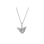 GENUINE PANDORA Pave Heart & Angel Wings Necklace 398505C01-45 FREE DELIVERY