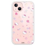 Personalaizer Coque Souple Compatible iPhone 15 Hello Kitty avec Fleurs