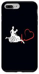 Coque pour iPhone 7 Plus/8 Plus Triathlon Heartbeat EKG Jeu de sport amusant pour natation, vélo, course à pied