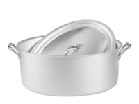 Cocotte Ovale Aluminium Famille avec Couvercle Cm32 Agnelli