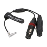 Alvin's Cables Z CAM E2 Camera 5 Pin Male Right Angle to Two XLR 3 Pin Female Audio Input Cable