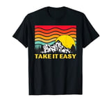 Camping Shirt Retro Style Outdoors Hiking Tops Take It Easy T-Shirt