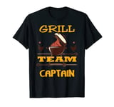 Grill Team Captain Funny Smoke Meat Lover Barbeque Grill T-Shirt