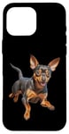 Coque pour iPhone 16 Pro Max MIN PIN Pinscher MinPin Chiot miniature