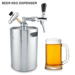 5L Mini Beer Dispenser Keg with Faucet Tap Pressurized Home Brewing Craft