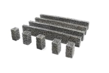 World at War Stone Wall and Pillar Sections – 28mm WW2 Normandy Wargame Terrain