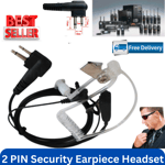 2 Pin Security Earpiece Headset Mic for Motorola Kenwood Baofeng Radio Set UK