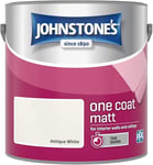 Johnstone's One Coat Matt Emulsion Paint - Antique White 2.5L