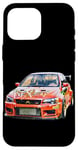 Coque pour iPhone 16 Pro Max JDM Voiture de course japonaise Drift Tuning Marché intérieur japonais