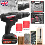 Cordless Drill Driver Li-Ion Battery Electric Combi Screwdriver Rechargeable Kit