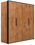 Loft Lancelot Oak 4 Door Folding Wardrobe