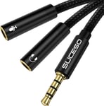 Câble Adaptateur Audio Splitter Jack 3,5Mm Mâle À Double 3.5Mm Femelle Cable Cas