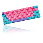 WHYSP 61 PBT Purple Keycaps for 60 Percent Keyboard, Ducky One 2 Mini Keycaps Set Backlit for Cherry MX and Gateron Switches 60% Mechanical Keyboard RK61/Apex pro 2/Anime/Joker（Rose）