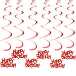 1 setti tee-se-itse kulta/hopea/värillinen paperi Happy Birthday liput Garland-Red-1set