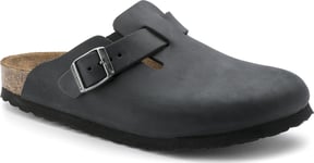 Birkenstock Unisex Boston Oiled Leather Regular Black, 47