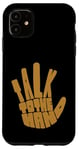 Coque pour iPhone 11 Brown Talk To The Hand Graphique marron