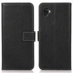 Litchi Texture PU Leather Samsung Galaxy Xcover 6 Pro Flip Folio etui - Svart