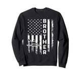 Rowing Brother American Flag Vintage Christmas Fathers Day Sweatshirt