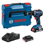 Bosch Professional 18V System perceuse-visseuse sans-fil GSR 18V-55 (avec 2 batteries 2,0 Ah, chargeur GAL 18V-40, dans L-BOXX 136)