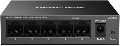 Mercusys MS105GS TP-Link Switch Ethernet Gigabit 5 Ports Gigabit, Switch RJ45, Hub RJ45, Boitier Métal, Hub Ethernet, Multiprise Ethernet, Brancher et Utiliser, Durable, Silencieux et Flexible