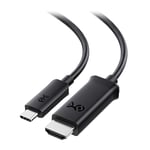 Cable Hdmi Usb C (Cable Usb C Hdmi) Prise En Charge De 4K 60Hz En Noir 1,8M - Thunderbolt 3 Compatible Pour Macbook Pro, Dell Xps 13, 15, Hp Spectre X360, Surface Book 2 Et Plus[VID064832]