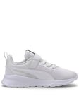 Puma Kid's Unisex Anzarun Lite Velcro Trainers - White, White, Size 10 Younger