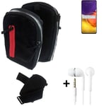 Shoulder bag / holster + earphones for Samsung Galaxy Quantum2 Belt Pouch Case