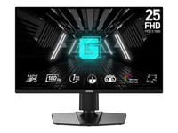 Msi G255pfde E2 - Led-Skjerm - Gaming - 25" (24.5" Synlig) - 1920 X 1080 Full Hd (1080P) @ 180 Hz - Fast Ips - 300 Cd/M² - 1000:1 - 1 Ms - 2Xhdmi, Displayport - Høyttalere - Svart