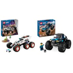 LEGO City Le Rover d’Exploration Spatiale et la Vie Extraterrestre, Jouet de Véhicule & City Le Monster Truck Bleu, Jouet Camion Tout-Terrain et Minifigurine de Conducteur, Ensemble de Jeu Enfant