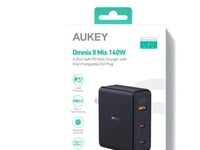 Aukey Gan-Lader, 2X Usb-C, Usb-A, Qc, Pd 140W