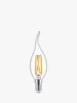 Philips 25W BA35 SES LED Dimmable Candle Bulb, Clear
