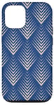 iPhone 12/12 Pro Navy Art Deco Chevron Design with Geometric Lines Case